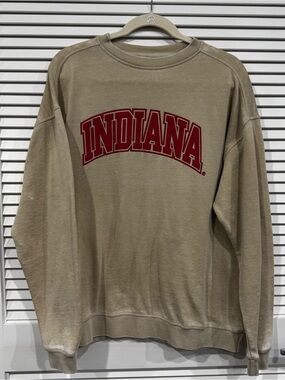 Chicka-d Indiana Hoosiers Oversized Vintage Wash Sweatshirt Small